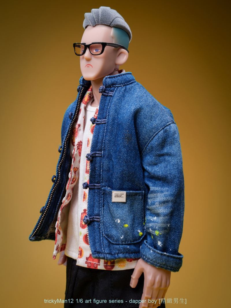 Exquisite Paint-Splattered Washable Tang Cow Figure Set 1/6