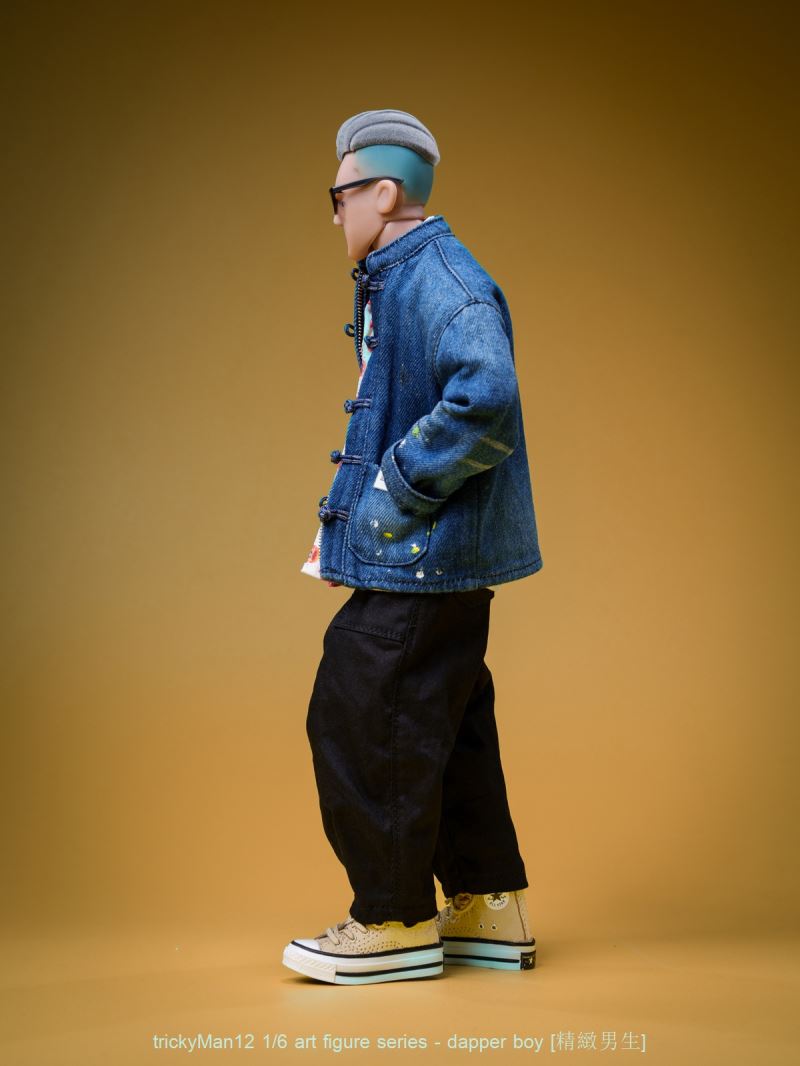 Exquisite Paint-Splattered Washable Tang Cow Figure Set 1/6