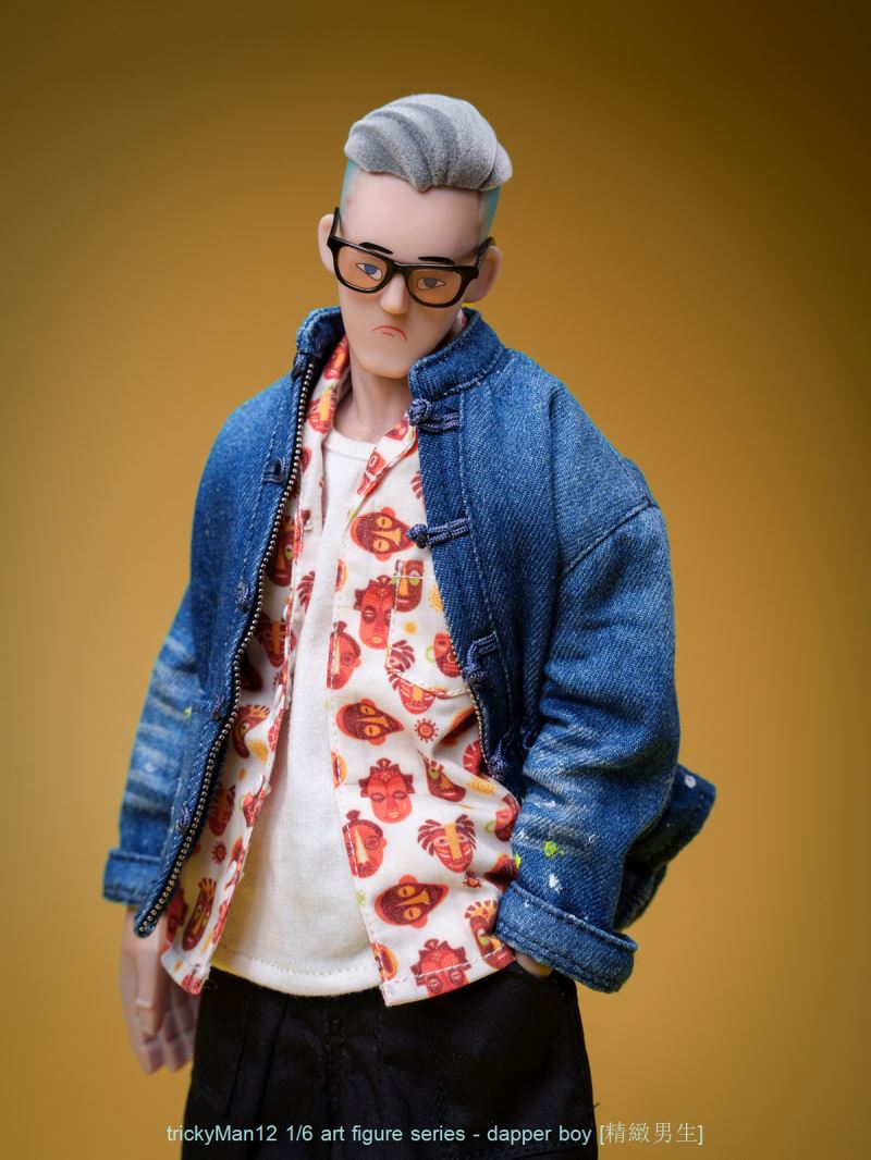 Exquisite Paint-Splattered Washable Tang Cow Figure Set 1/6