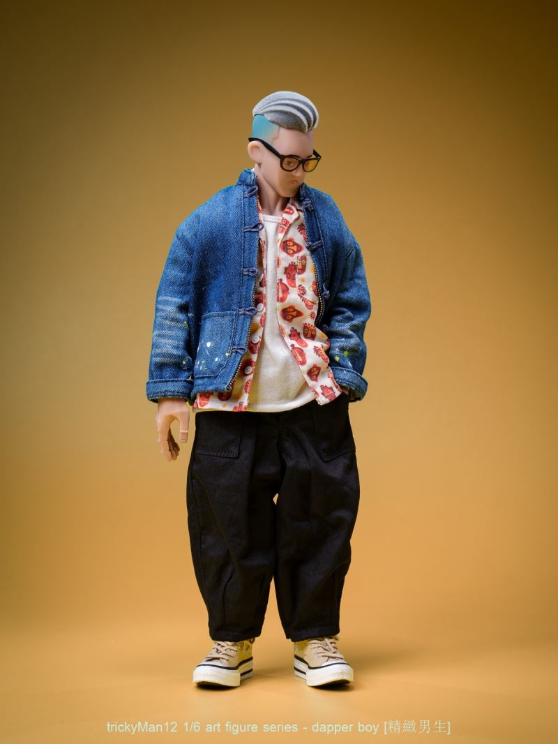 Exquisite Paint-Splattered Washable Tang Cow Figure Set 1/6