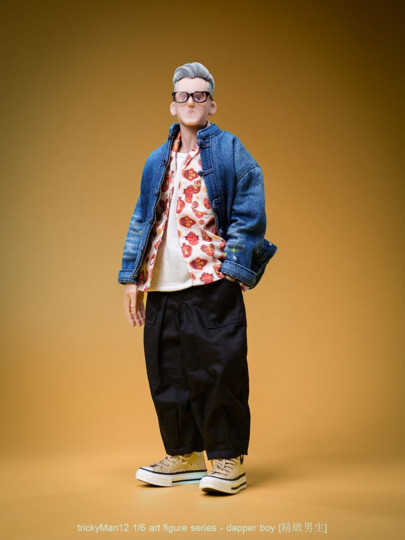 Exquisite Paint-Splattered Washable Tang Cow Figure Set 1/6