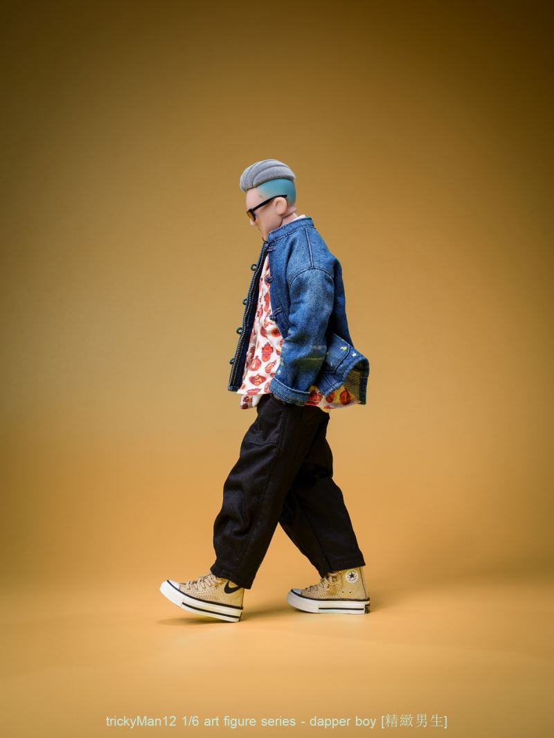 Exquisite Paint-Splattered Washable Tang Cow Figure Set 1/6