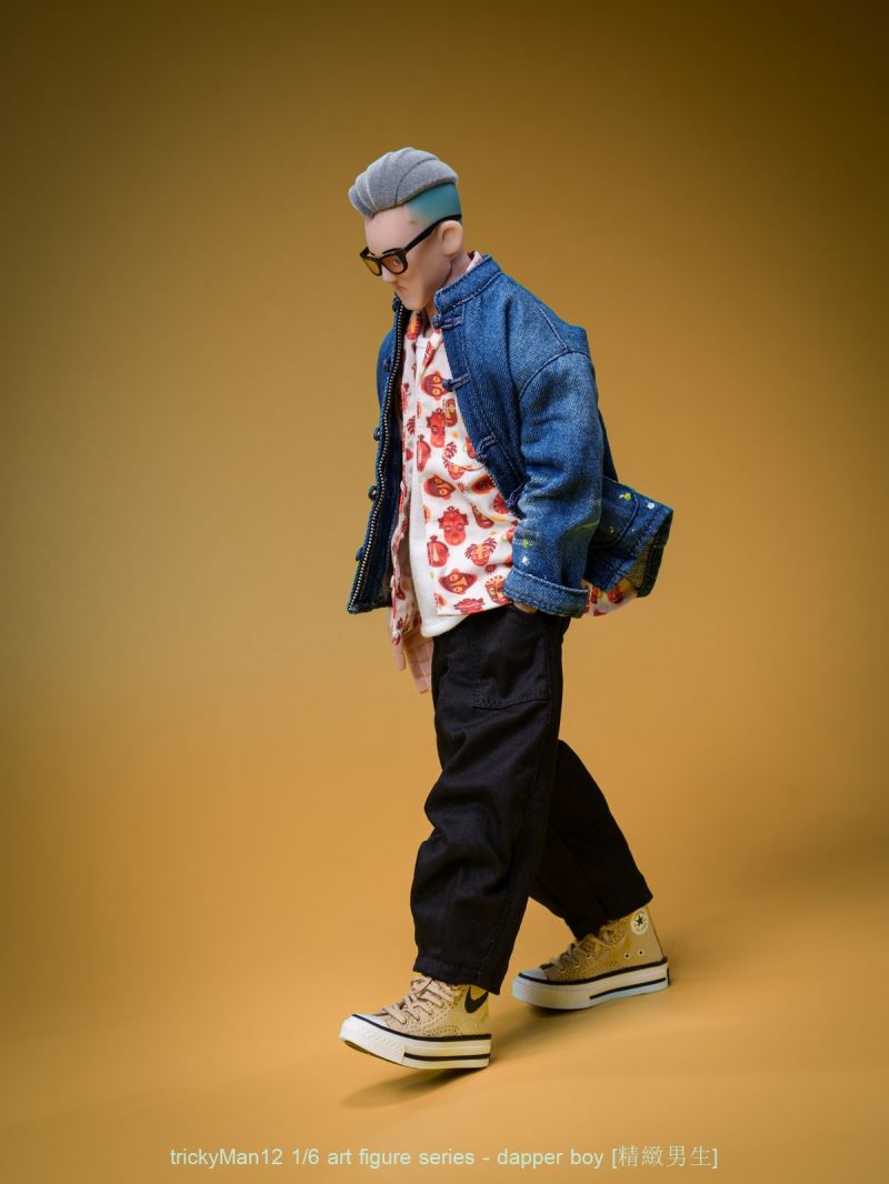 Exquisite Paint-Splattered Washable Tang Cow Figure Set 1/6