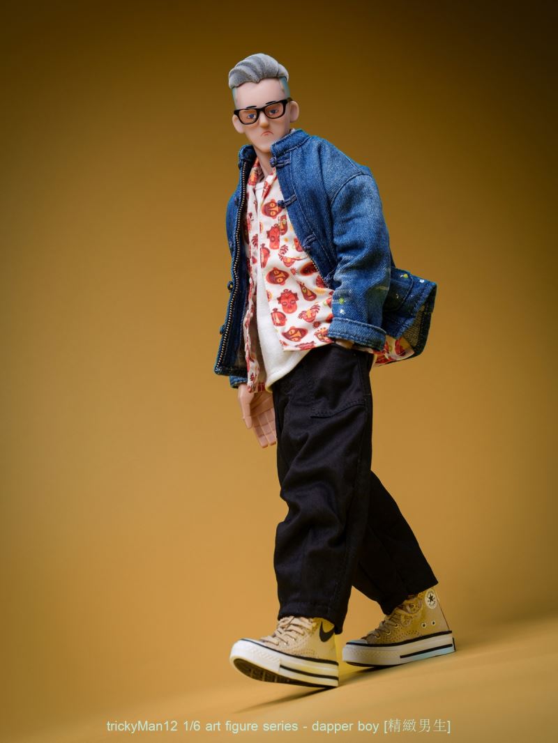 Exquisite Paint-Splattered Washable Tang Cow Figure Set 1/6