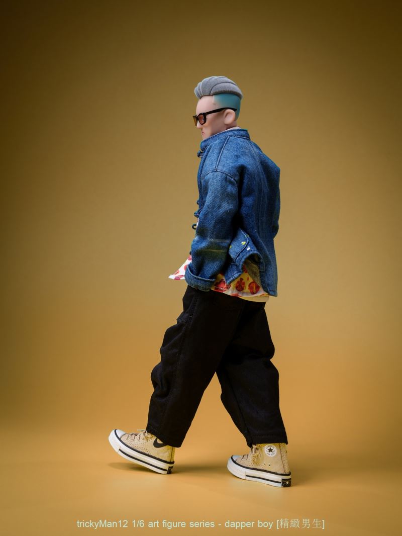 Exquisite Paint-Splattered Washable Tang Cow Figure Set 1/6