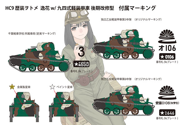 Rekisou Wotome Itsuka w/Type 94 Tankette Late Repaired 1/35