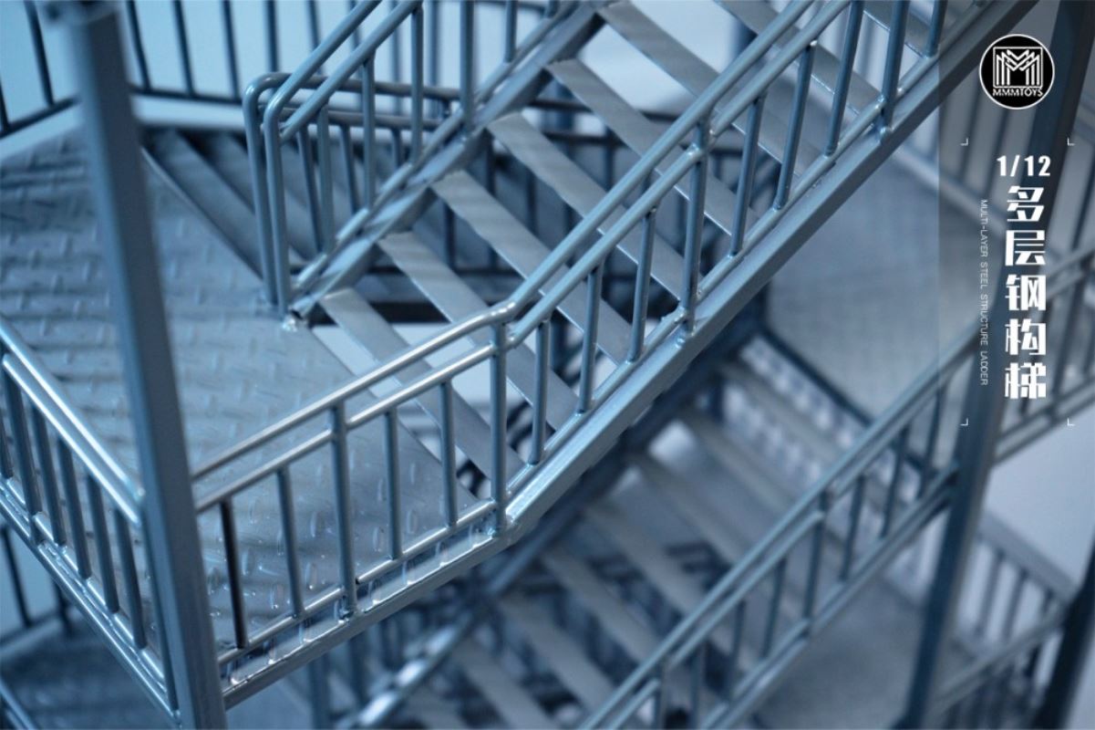 Multi-level Steel Staircase Scene Platform 1/12