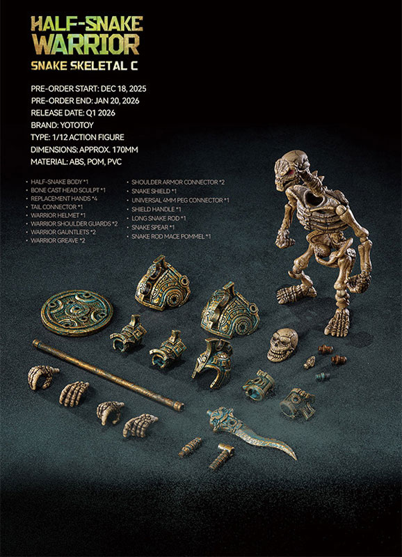 SNAKE SKELETAL Series 1/12