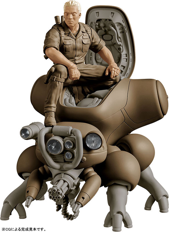PLAMAX minimum factory MF-95 Ghost in the Shell Batou with Fuchikoma 1/20
