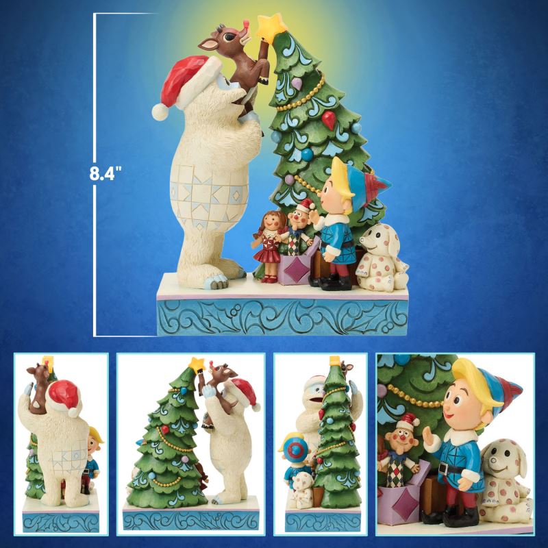 Bumble Holding Rudolph by Tree