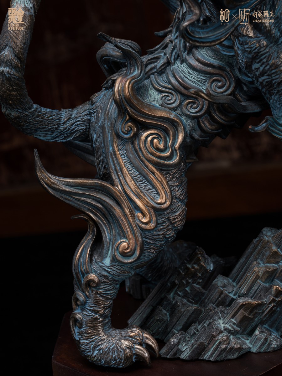 Four Gods Seals - White Tiger Black Gold Paint Version