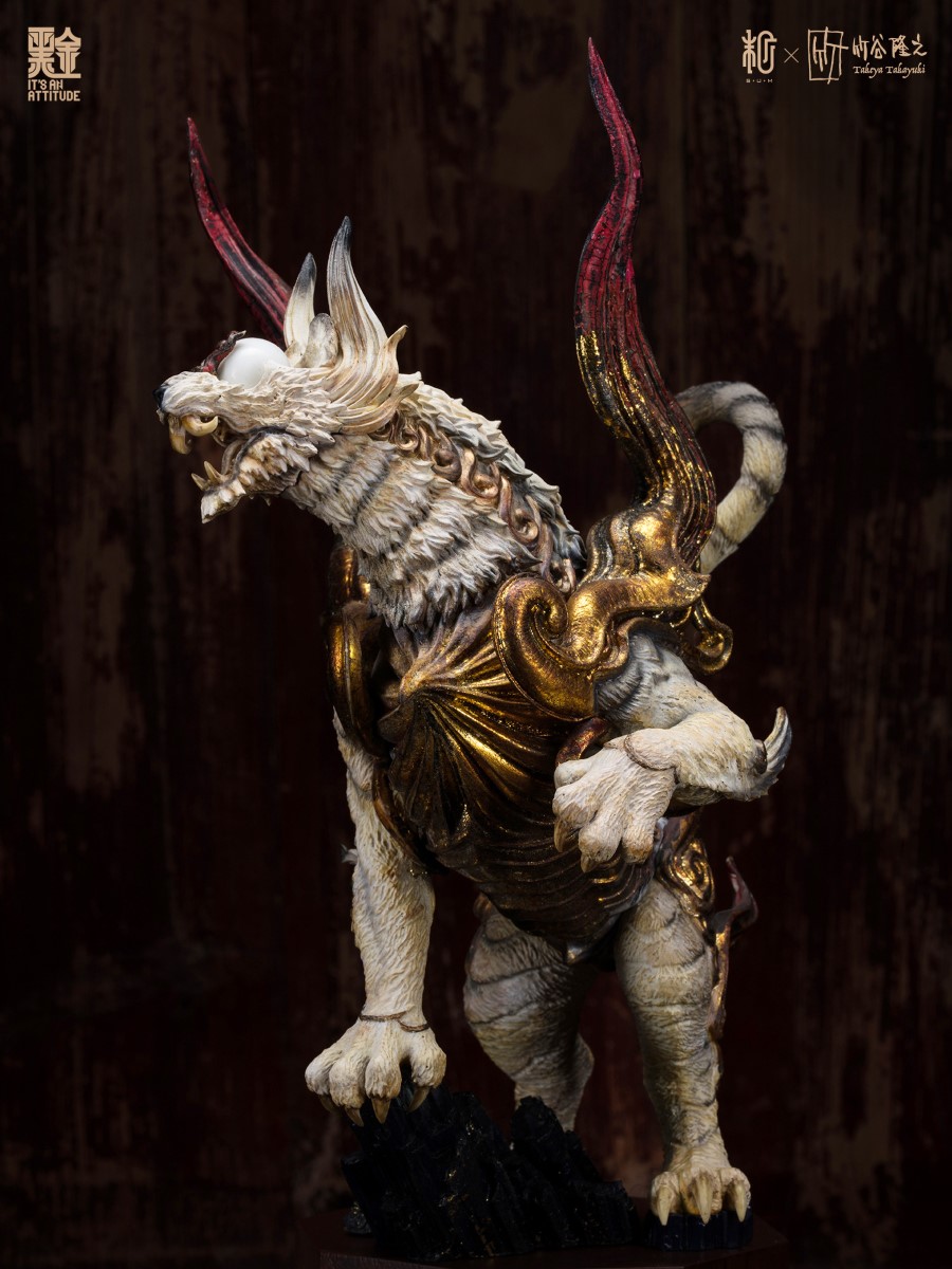 Four Gods Seals - White Tiger Black Gold Paint Version