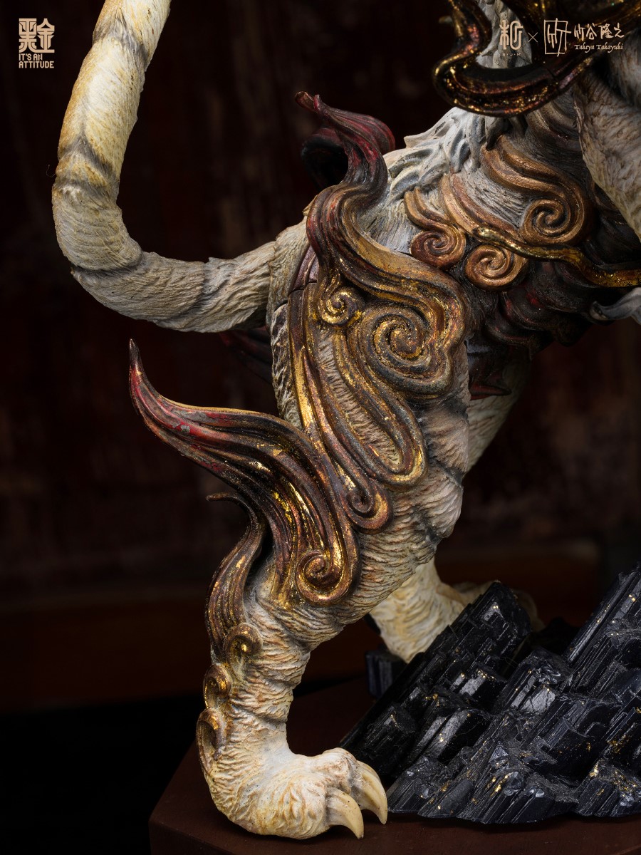 Four Gods Seals - White Tiger Black Gold Paint Version