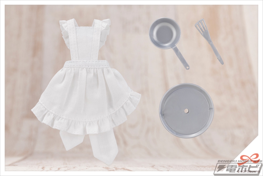Tiny Closet Frill Apron [White] / [Pink]