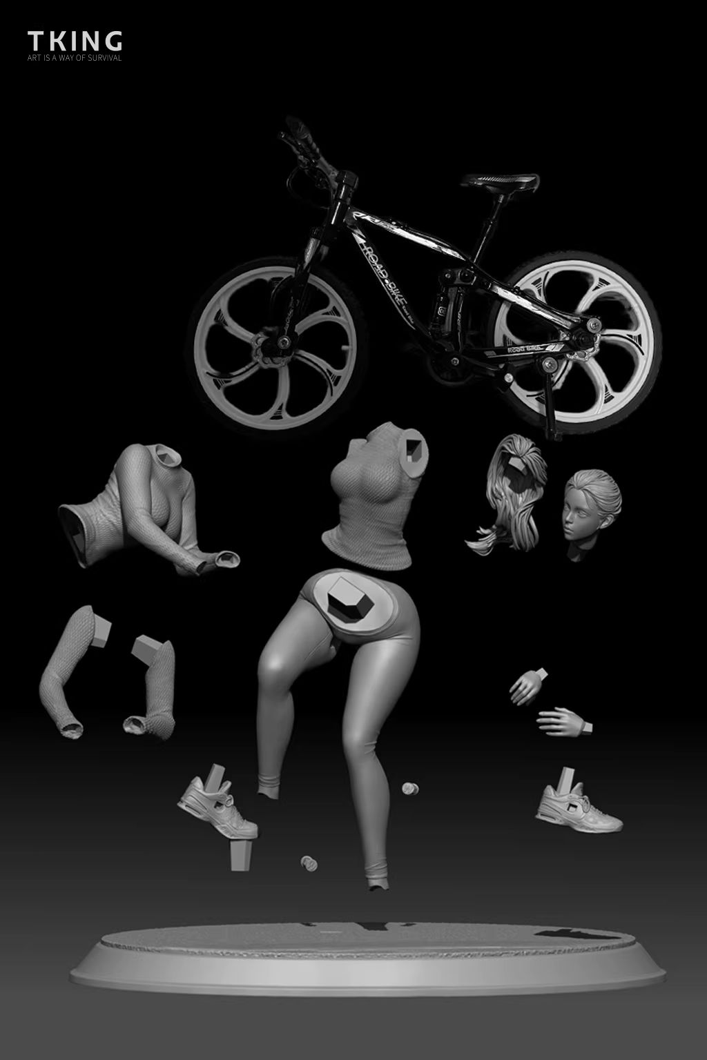 Bicycle Riding Girl 1/6