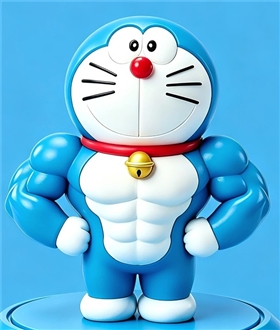 Dora-Love-Fitness-Doraemon-Contrastive-Art-Series