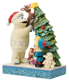 Bumble-Holding-Rudolph-by-Tree