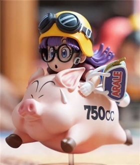 Arale-riding-a-Pig