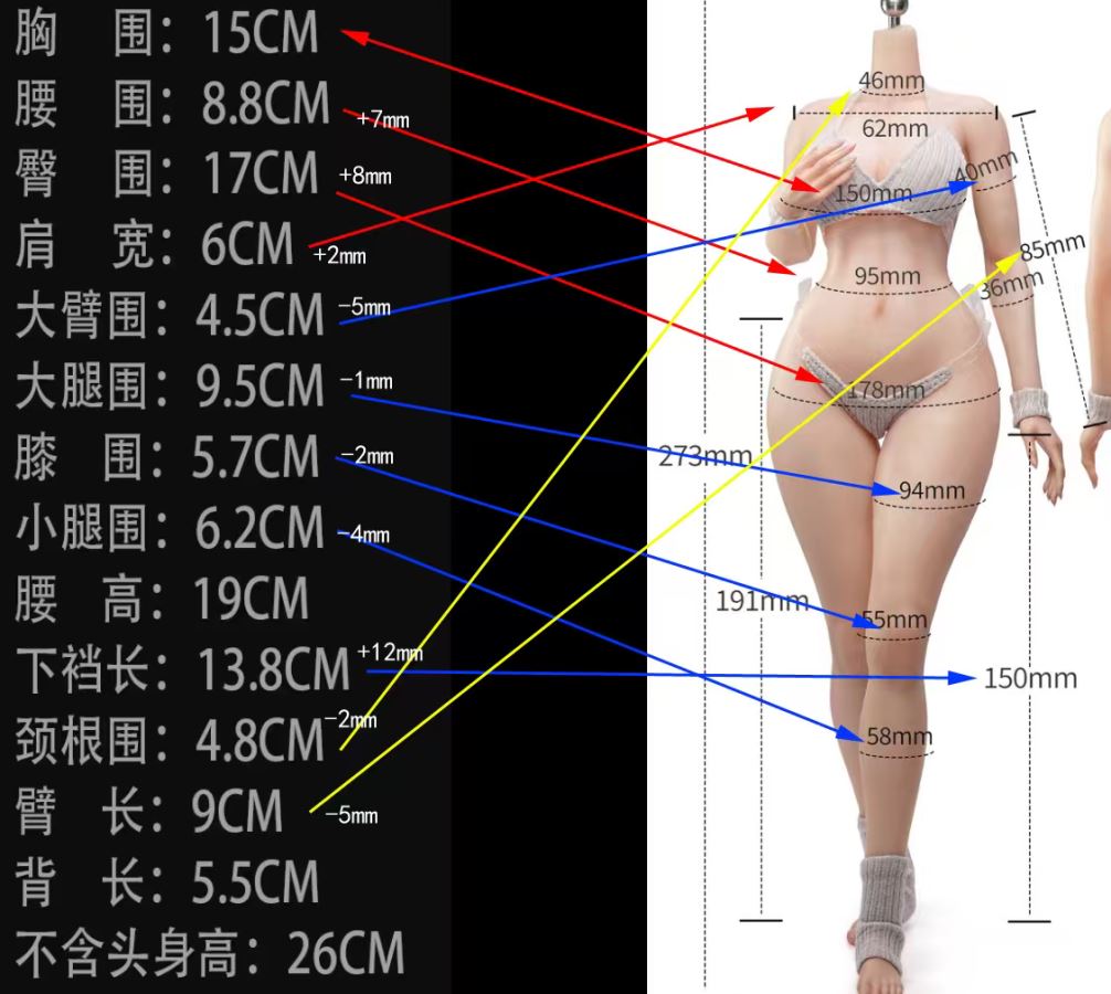 Body No.3 - Full-Figured 1/6 Silicone Female Body [Summer Loungewear Version]