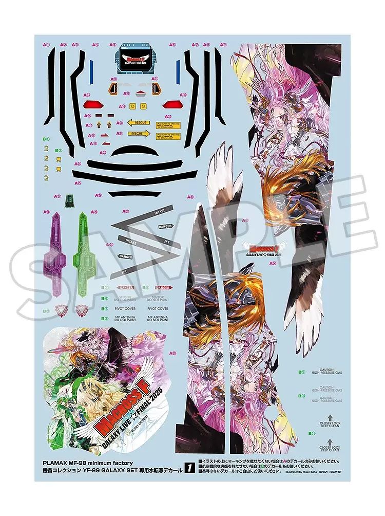 PLAMAX MF-98 minimum factory Fighter Nose Collection YF-29 GALAXY SET 1/20