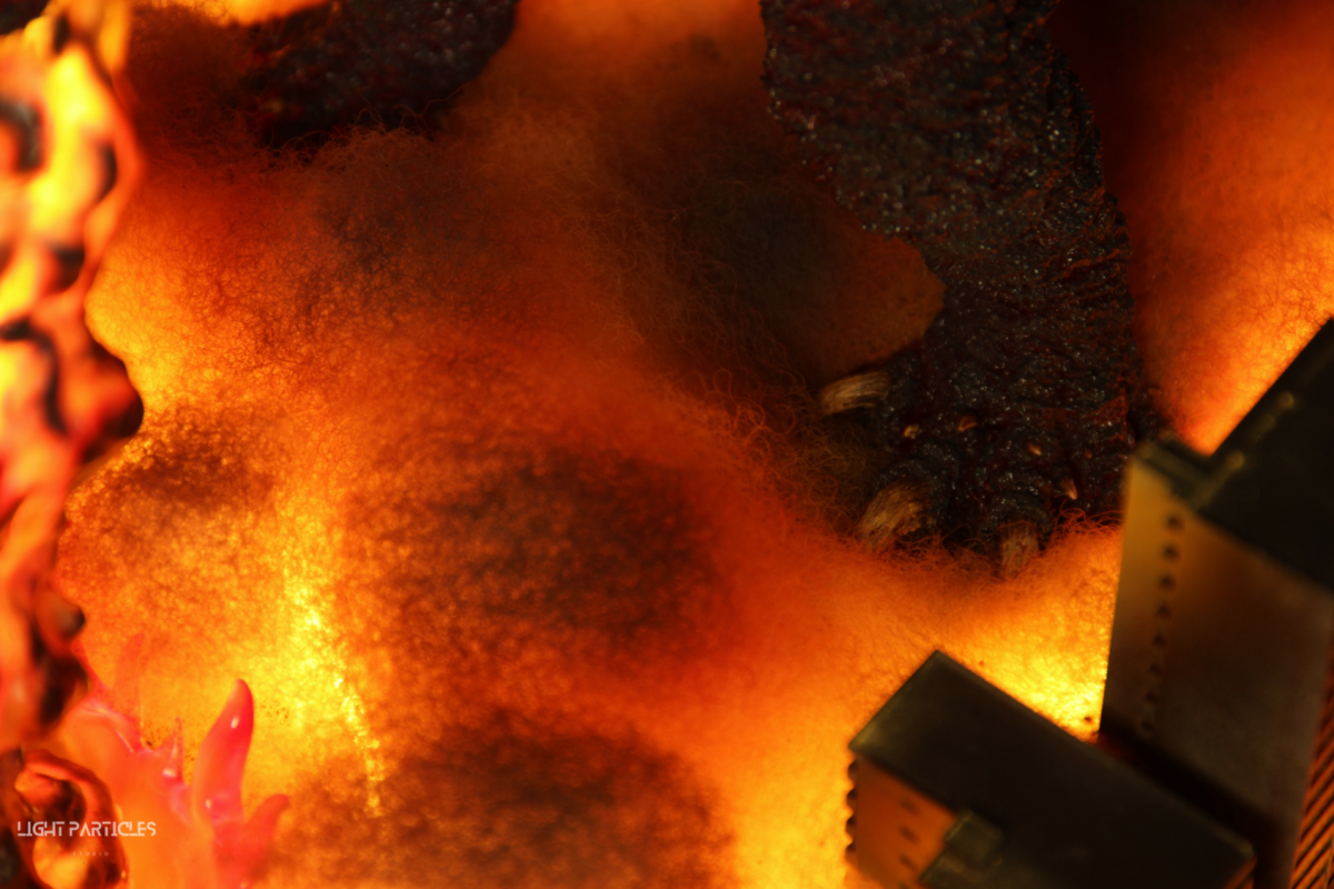 Godzilla City Fire Scene Creation