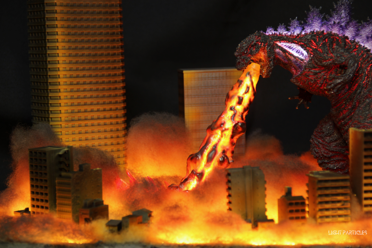 Godzilla City Fire Scene Creation