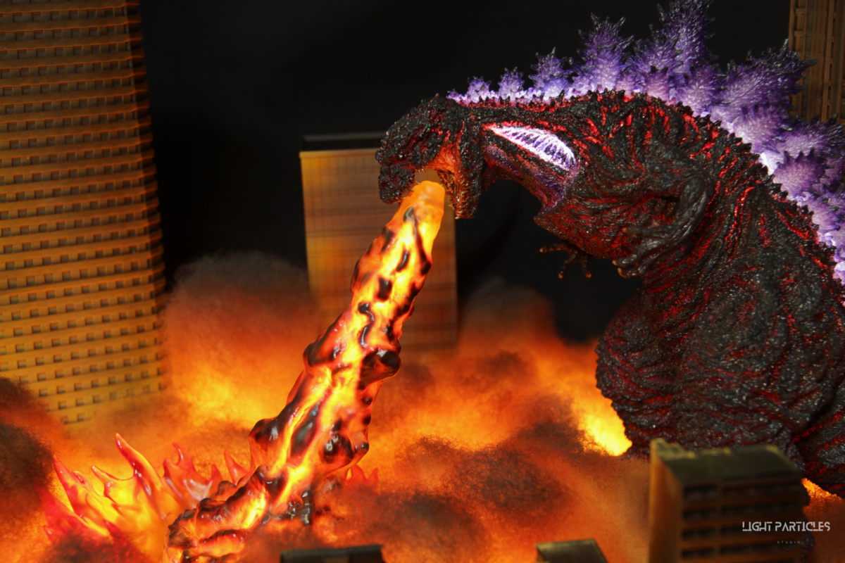 Godzilla City Fire Scene Creation