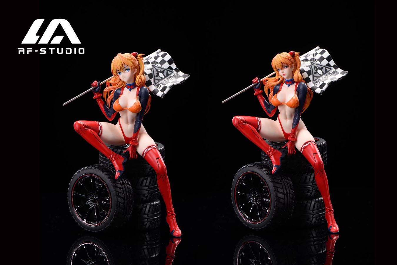 Asuka sitting on car - Evangelion 1/6