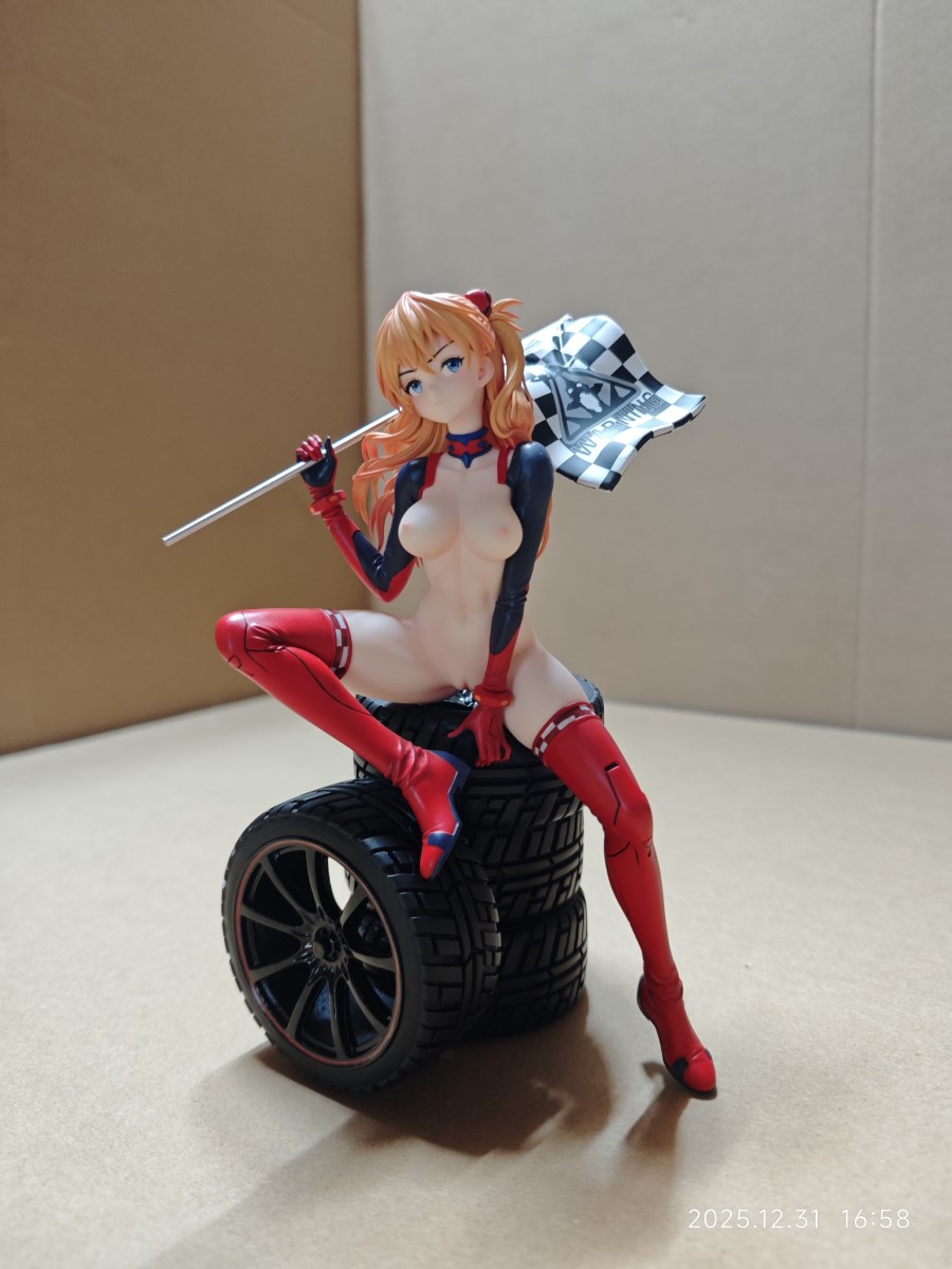 Asuka sitting on car - Evangelion 1/6