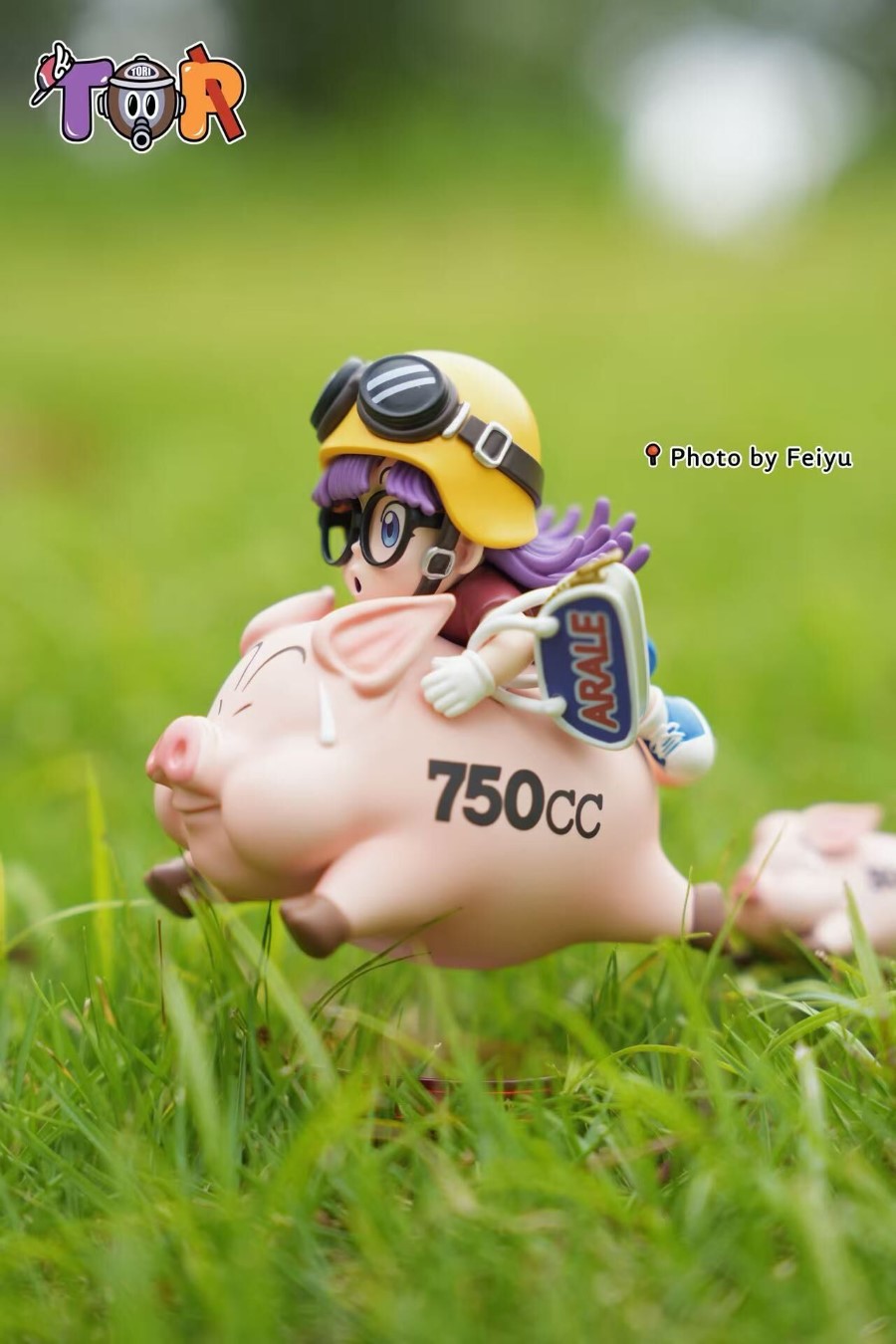 Arale riding a Pig