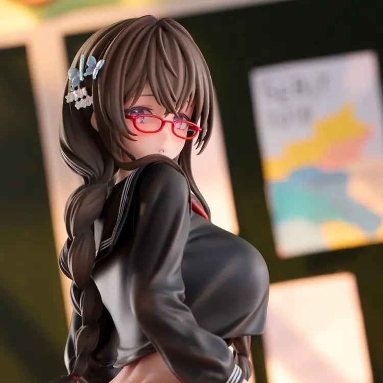 Girl with flashy underwear illustrated by Fujiko