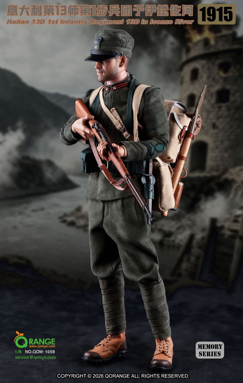 Italian 13D 1st Infantry Regiment 13D in Isonzo River 1915 1/6