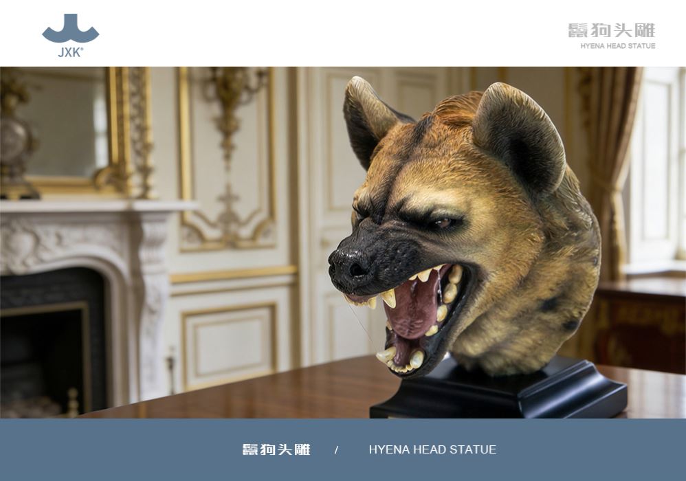 Hyena Head Sculpture