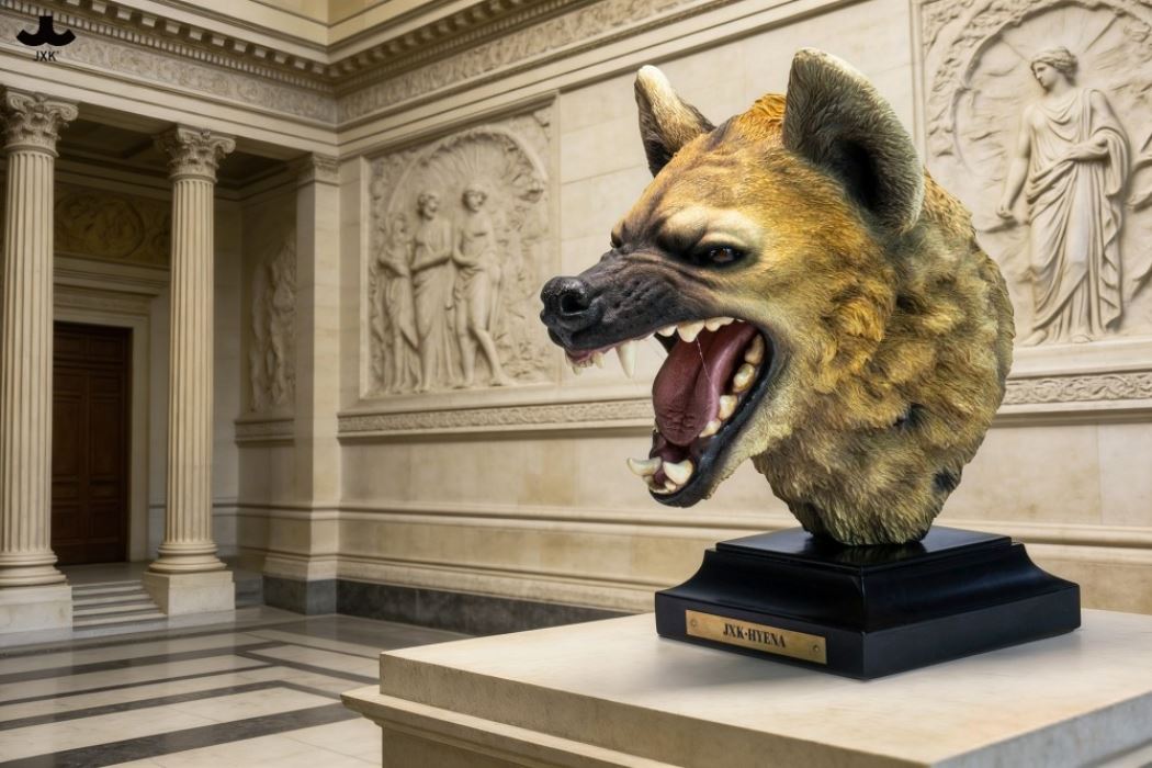 Hyena Head Sculpture