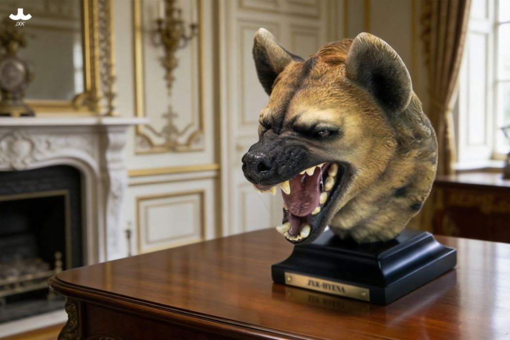 Hyena Head Sculpture