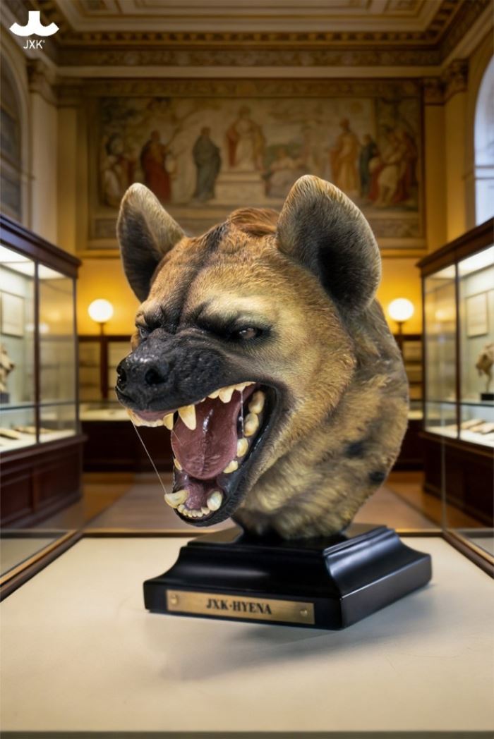 Hyena Head Sculpture