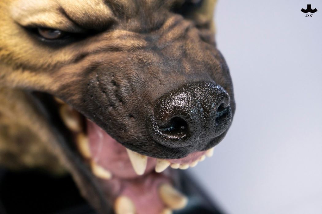 Hyena Head Sculpture