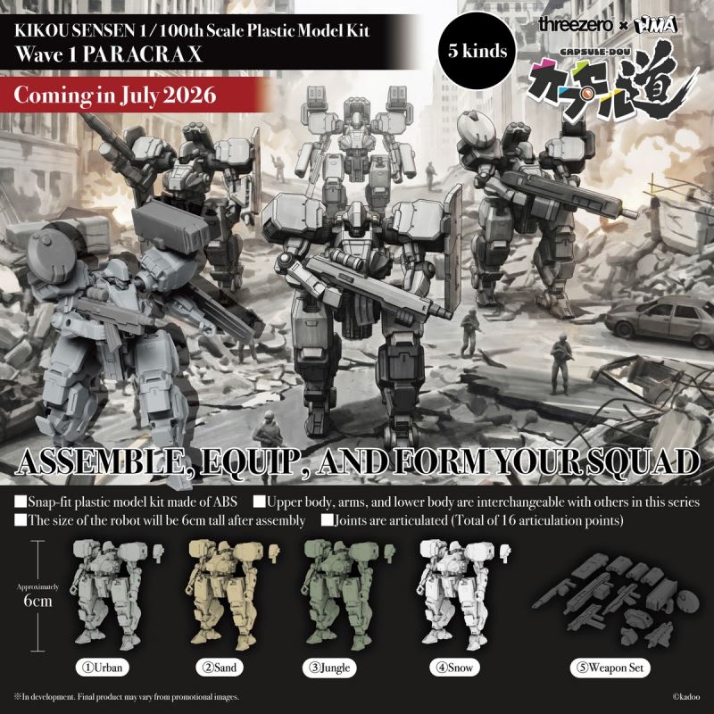 Mech Front Gashapon Model Set 1 PARACX 1/100