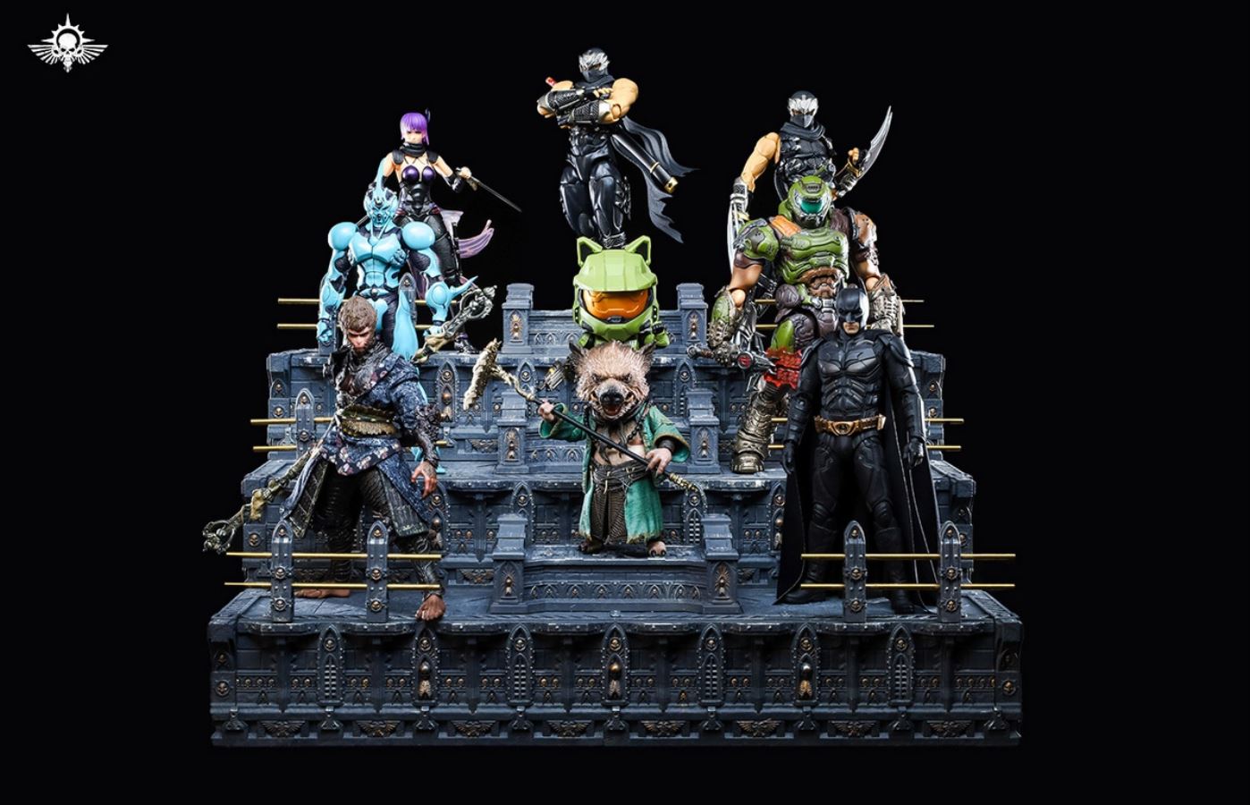 Steel Forged Warhammer Type Bro Mountain 2.0 Stepped Infinite Assembly Display Stand