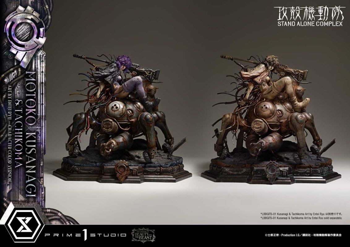 Motoko Kusanagi & Tachikoma - GHOST IN THE SHELL STAND ALONE COMPLEX Art by Entei Ryu Character [color version]