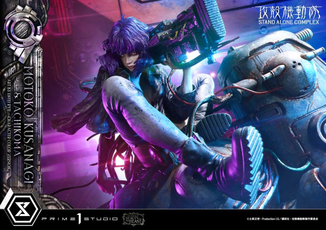 Motoko Kusanagi & Tachikoma - GHOST IN THE SHELL STAND ALONE COMPLEX Art by Entei Ryu Character [color version]