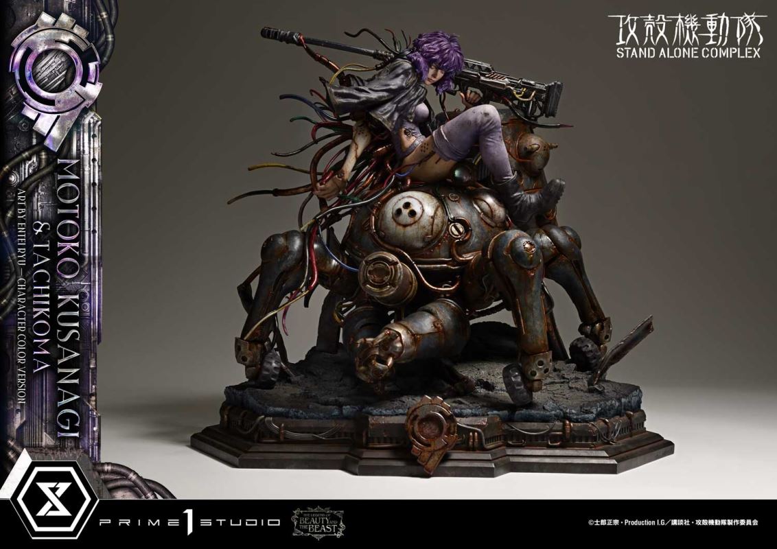 Motoko Kusanagi & Tachikoma - GHOST IN THE SHELL STAND ALONE COMPLEX Art by Entei Ryu Character [color version]