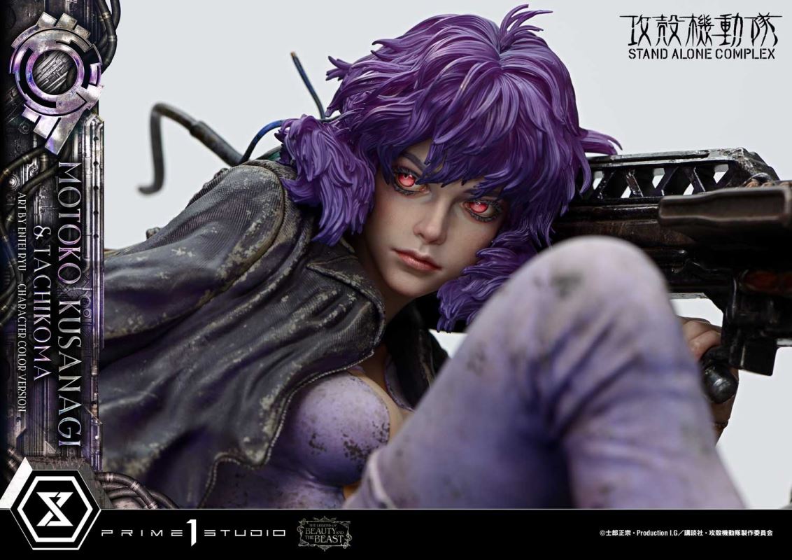 Motoko Kusanagi & Tachikoma - GHOST IN THE SHELL STAND ALONE COMPLEX Art by Entei Ryu Character [color version]