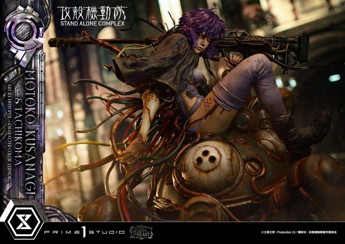 Motoko Kusanagi & Tachikoma - GHOST IN THE SHELL STAND ALONE COMPLEX Art by Entei Ryu Character [color version]