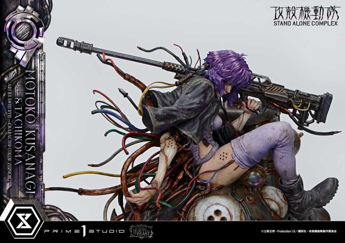 Motoko Kusanagi & Tachikoma - GHOST IN THE SHELL STAND ALONE COMPLEX Art by Entei Ryu Character [color version]