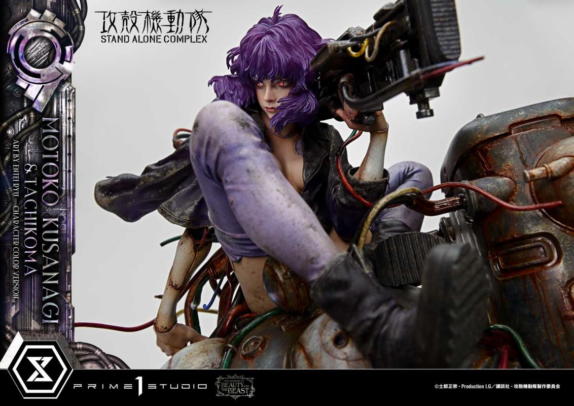 Motoko Kusanagi & Tachikoma - GHOST IN THE SHELL STAND ALONE COMPLEX Art by Entei Ryu Character [color version]