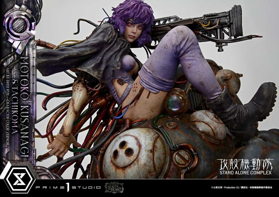 Motoko Kusanagi & Tachikoma - GHOST IN THE SHELL STAND ALONE COMPLEX Art by Entei Ryu Character [color version]
