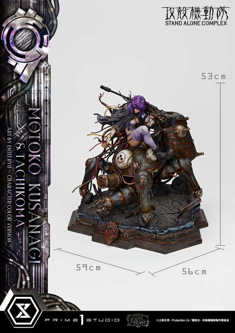 Motoko Kusanagi & Tachikoma - GHOST IN THE SHELL STAND ALONE COMPLEX Art by Entei Ryu Character [color version]