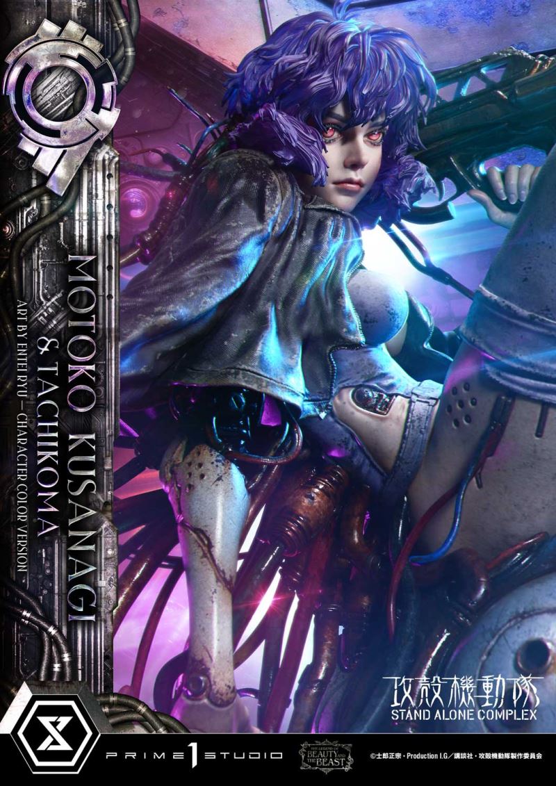 Motoko Kusanagi & Tachikoma - GHOST IN THE SHELL STAND ALONE COMPLEX Art by Entei Ryu Character [color version]