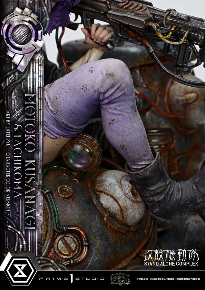 Motoko Kusanagi & Tachikoma - GHOST IN THE SHELL STAND ALONE COMPLEX Art by Entei Ryu Character [color version]